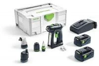 Festool 575673 Cordless Drill C 18 Li 5 2-Set GB