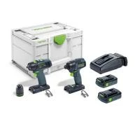 Festool 576493 Cordless Impact Drill TID 18 C 3 1-Set T18