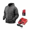 Milwaukee M12HHGREY3-201 Heated Hoodie Grey Battery & Charger (Medium) 2 Milwaukee M12HHGREY3-201 Heated Hoodie Grey Battery & Charger (Medium) -Air Compressors Sales m12hhgrey3 201 1 3