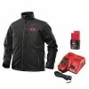 Milwaukee M12HJBL4-201 Black Premium Heated Jacket With Battery & Charger (Medium) -Air Compressors Sales m12hjbl4 201 6 3