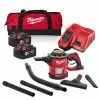 Milwaukee M18CV-502B M18 18V Cordless Compact Hand Vacuum Kit - 2x 5Ah Batteries, Charger And Bag 2 Milwaukee M18CV-502B M18 18V Cordless Compact Hand Vacuum Kit - 2x 5Ah Batteries, Charger And Bag -Air Compressors Sales m18cv 502b 2