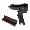 SGS 1/2 Air Impact Wrench | 13 Pcs Deep Metric Socket Set -Air Compressors Sales sat103 s13