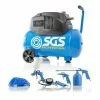 SGS 24 Litre Oil-Less Air Compressor & 5 Piece Air Tool Kit - 6.3 CFM, 1.6 HP -Air Compressors Sales sc24m k1