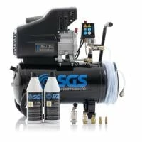 SGS 24 Litre Direct Drive Air Compressor With Integrated Hose Reel & Starter Kit - 9.5CFM 2.5HP 24L 3 SGS 24 Litre Direct Drive Air Compressor With Integrated Hose Reel & Starter Kit - 9.5CFM 2.5HP 24L