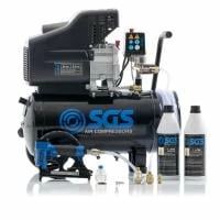 SGS 24 Litre Direct Drive Air Compressor With Integrated Hose Reel & Staple Gun Kit - 9.5CFM 2.5HP 24L 3 SGS 24 Litre Direct Drive Air Compressor With Integrated Hose Reel & Staple Gun Kit - 9.5CFM 2.5HP 24L