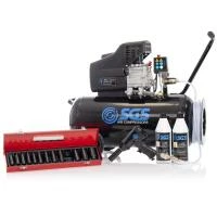 SGS 50 Litre Direct Drive Air Compressor With 1/2 Impact Wrench And Socket Set - 9.5CFM 2.5HP 50L