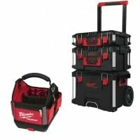 Milwaukee Packout Bundle With 3 Piece Toolbox System And 25cm Tote Tool Bag